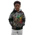 Henry Johnson Black History Month Kid Hoodie Harlem Hellfighters Pan African Grunge Art