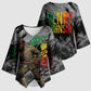 Henry Johnson Black History Month Kimono Sleeve Blouse Harlem Hellfighters Pan African Grunge Art