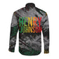 Henry Johnson Black History Month Long Sleeve Button Shirt Harlem Hellfighters Pan African Grunge Art