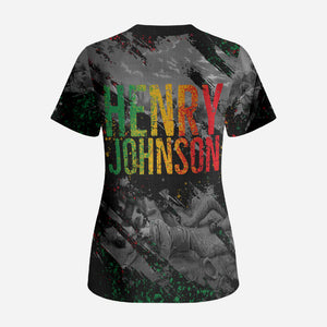 Henry Johnson Black History Month Scrub Top Harlem Hellfighters Pan African Grunge Art