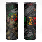Henry Johnson Black History Month Skinny Tumbler Harlem Hellfighters Pan African Grunge Art