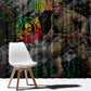 Henry Johnson Black History Month Window Curtain Harlem Hellfighters Pan African Grunge Art
