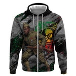 Henry Johnson Black History Month Zip Hoodie Harlem Hellfighters Pan African Grunge Art