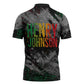Henry Johnson Black History Month Zipper Polo Shirt Harlem Hellfighters Pan African Grunge Art