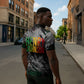 Henry Johnson Black History Month Zipper Polo Shirt Harlem Hellfighters Pan African Grunge Art