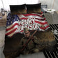 Henry Johnson Black History Month Bedding Set Distressed US Flag American Hero Portrait