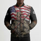 Henry Johnson Black History Month Bomber Puffer Jacket Distressed US Flag American Hero Portrait