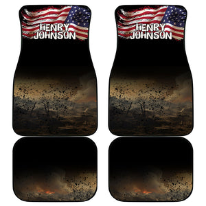 Henry Johnson Black History Month Car Mats Distressed US Flag American Hero Portrait