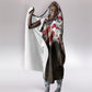 Henry Johnson Black History Month Hooded Blanket Distressed US Flag American Hero Portrait