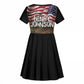 Henry Johnson Black History Month Kid Short Sleeve Dress Distressed US Flag American Hero Portrait