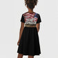 Henry Johnson Black History Month Kid Short Sleeve Dress Distressed US Flag American Hero Portrait