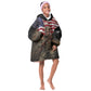 Henry Johnson Black History Month Kid Wearable Blanket Hoodie Distressed US Flag American Hero Portrait