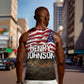 Henry Johnson Black History Month Men Tank Top Distressed US Flag American Hero Portrait