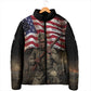 Henry Johnson Black History Month Padded Jacket Distressed US Flag American Hero Portrait