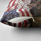Henry Johnson Black History Month Pillow Cover Distressed US Flag American Hero Portrait
