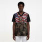 Henry Johnson Black History Month Scrub Top Distressed US Flag American Hero Portrait