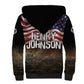 Henry Johnson Black History Month Sherpa Hoodie Distressed US Flag American Hero Portrait