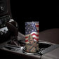 Henry Johnson Black History Month Skinny Tumbler Distressed US Flag American Hero Portrait