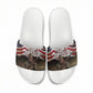 Henry Johnson Black History Month Slide Sandals Distressed US Flag American Hero Portrait
