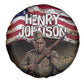 Henry Johnson Black History Month Spare Tire Cover Distressed US Flag American Hero Portrait