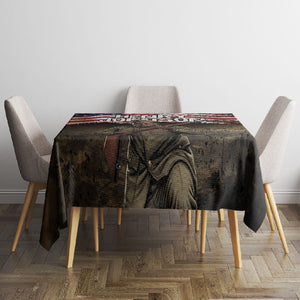 Henry Johnson Black History Month Tablecloth Distressed US Flag American Hero Portrait