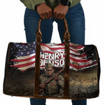 Henry Johnson Black History Month Travel Bag Distressed US Flag American Hero Portrait