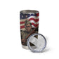 Henry Johnson Black History Month Tumbler Cup Distressed US Flag American Hero Portrait