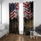 Henry Johnson Black History Month Window Curtain Distressed US Flag American Hero Portrait