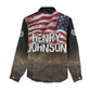 Henry Johnson Black History Month Women Casual Shirt Distressed US Flag American Hero Portrait
