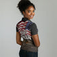 Henry Johnson Black History Month Women Polo Shirt Distressed US Flag American Hero Portrait