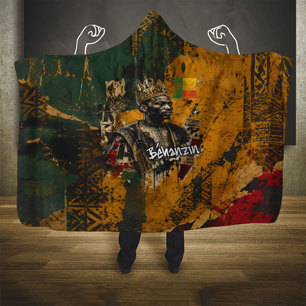 Benin Independence Day King Behanzin Hooded Blanket Dahomey Amazons National Motto