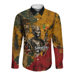 Benin Independence Day King Behanzin Long Sleeve Button Shirt Dahomey Amazons National Motto