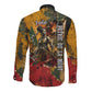 Benin Independence Day King Behanzin Long Sleeve Button Shirt Dahomey Amazons National Motto