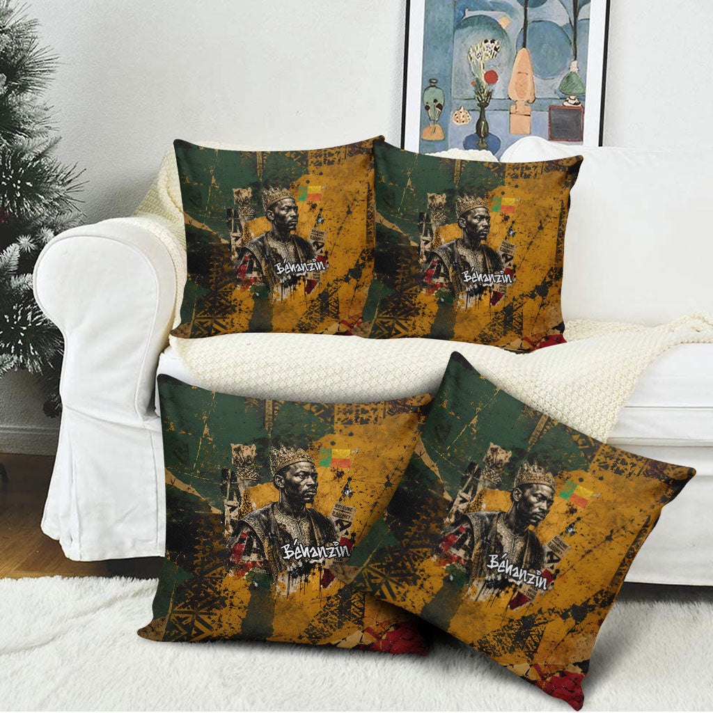 Benin Independence Day King Behanzin Pillow Cover Dahomey Amazons National Motto