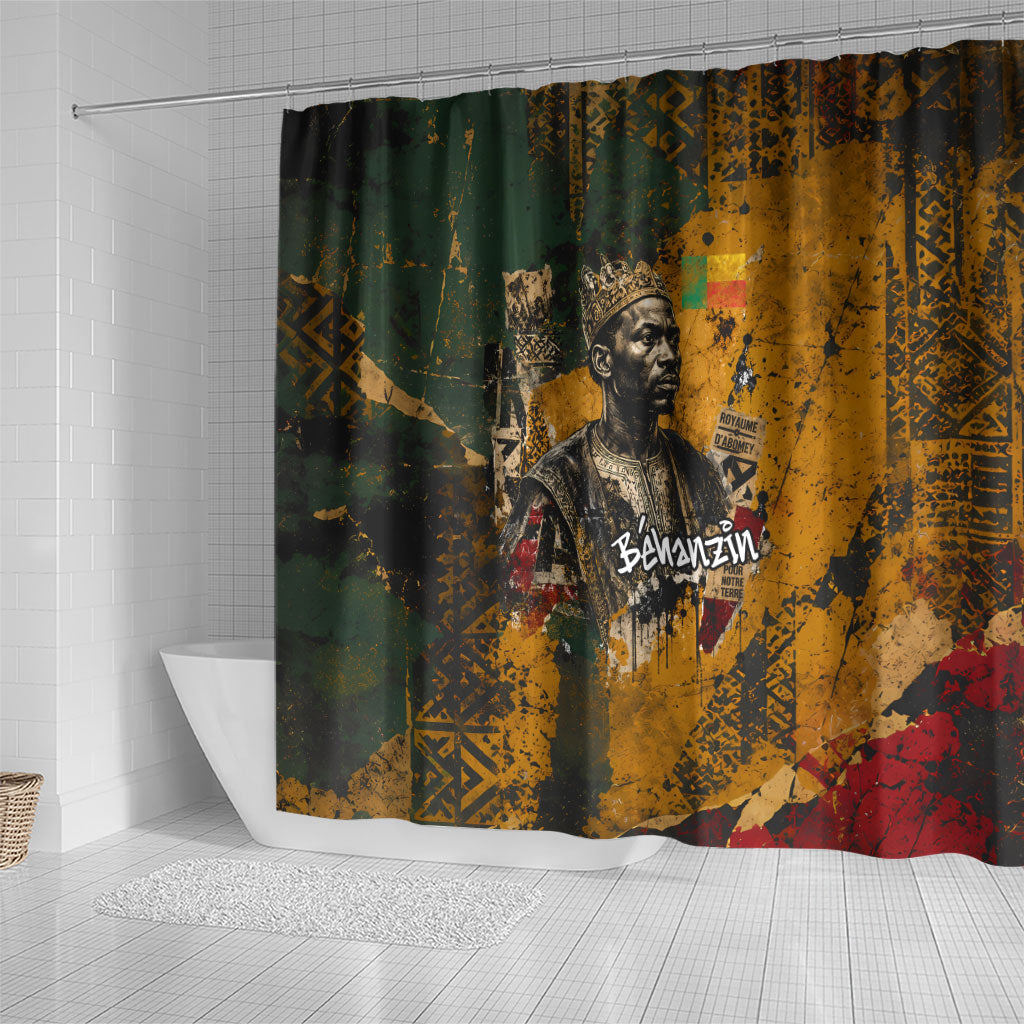 Benin Independence Day King Behanzin Shower Curtain Dahomey Amazons National Motto