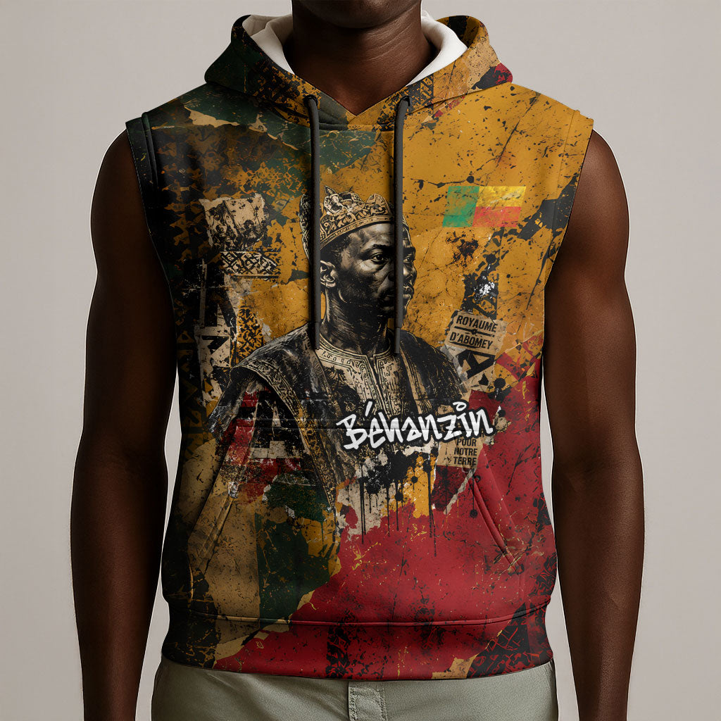 Benin Independence Day King Behanzin Sleeveless Hoodie Dahomey Amazons National Motto