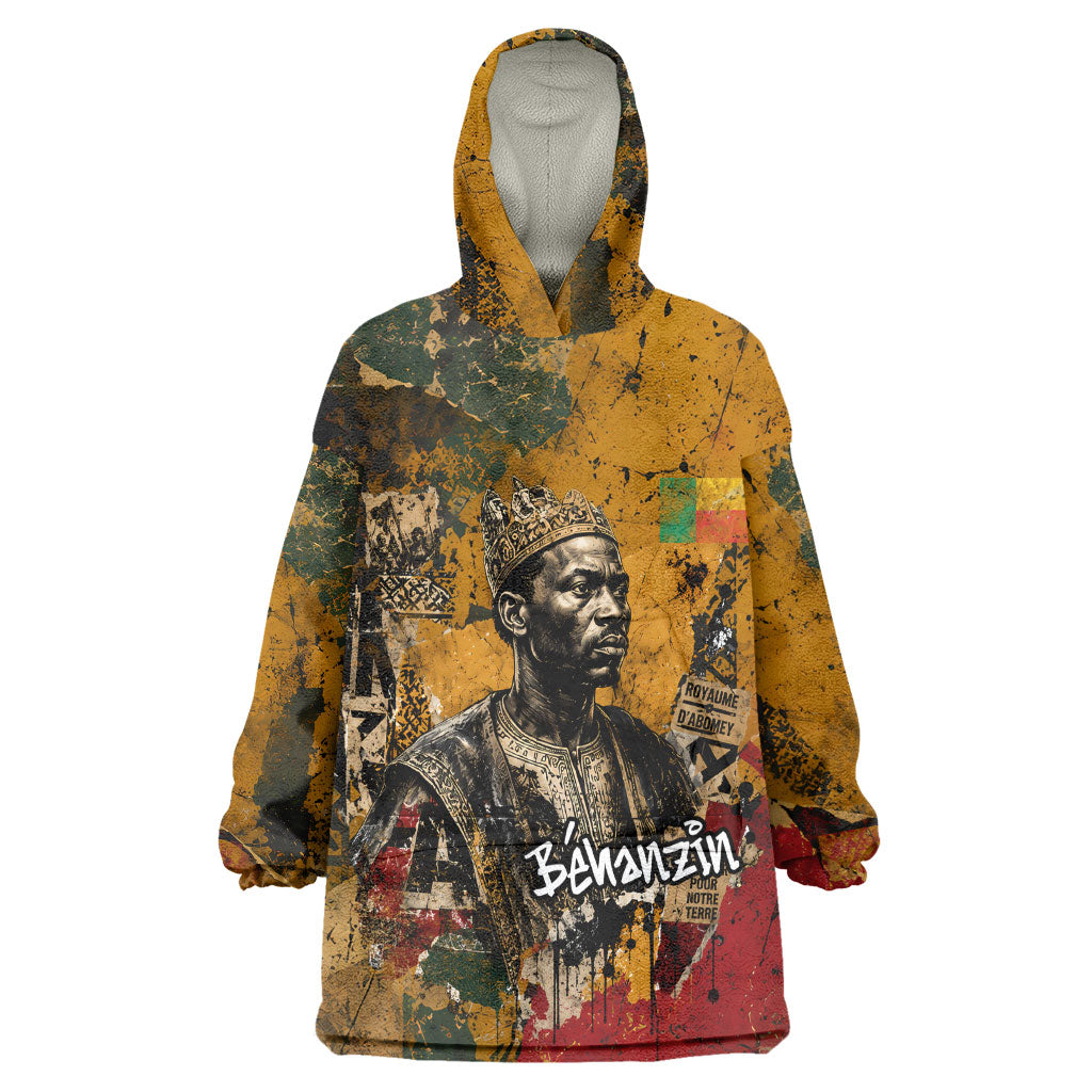 Benin Independence Day King Behanzin Wearable Blanket Hoodie Dahomey Amazons National Motto