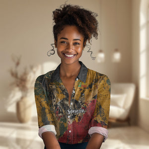 Benin Independence Day King Behanzin Women Casual Shirt Dahomey Amazons National Motto