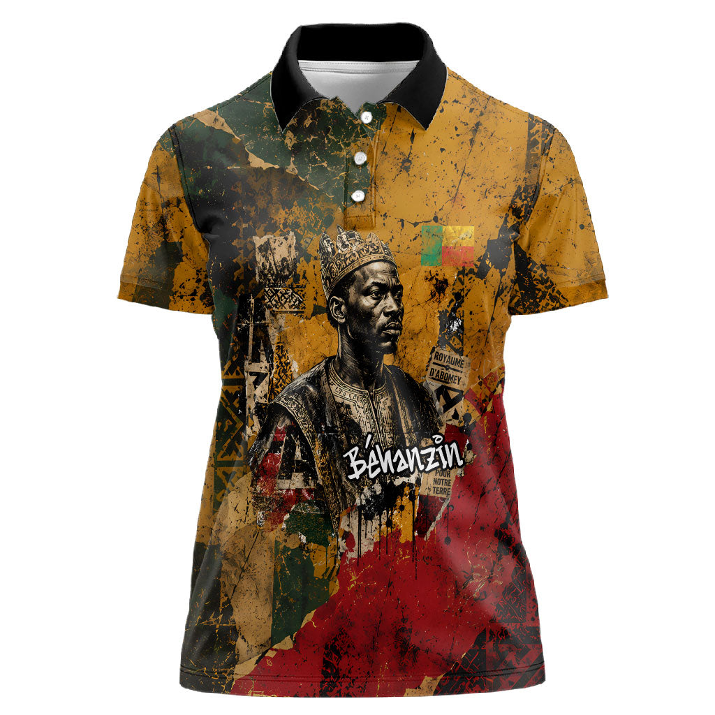 Benin Independence Day King Behanzin Women Polo Shirt Dahomey Amazons National Motto