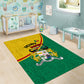 Benin Independence Day August 1 Area Rug Coat Of Arms Heritage Raised Fist Flag