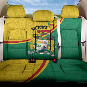 Benin Independence Day August 1 Back Car Seat Cover Coat Of Arms Heritage Raised Fist Flag