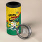 Benin Independence Day August 1 4 in 1 Can Cooler Tumbler Coat Of Arms Heritage Raised Fist Flag