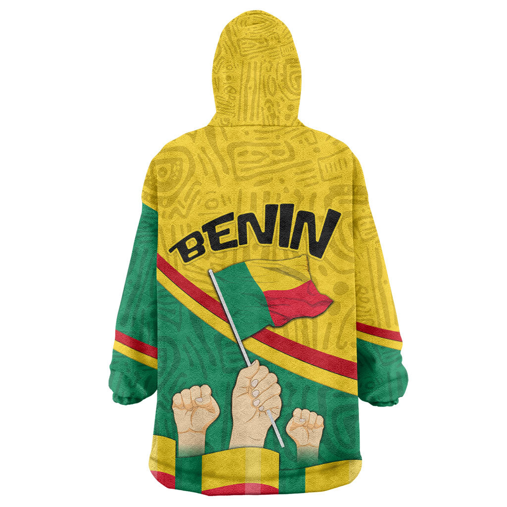 Benin Independence Day August 1 Kid Wearable Blanket Hoodie Coat Of Arms Heritage Raised Fist Flag
