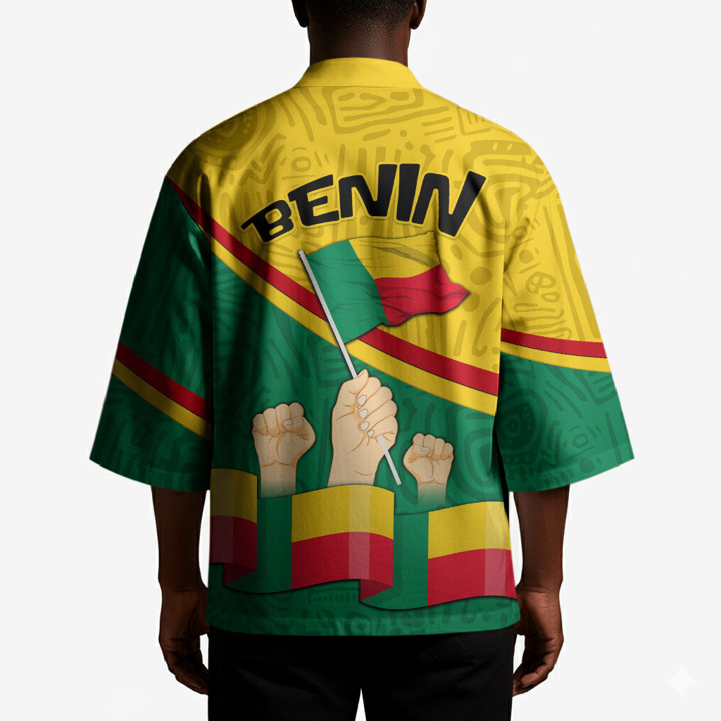 Benin Independence Day August 1 Kimono Coat Of Arms Heritage Raised Fist Flag