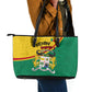 Benin Independence Day August 1 Leather Tote Bag Coat Of Arms Heritage Raised Fist Flag