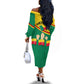 Benin Independence Day August 1 Off The Shoulder Long Sleeve Dress Coat Of Arms Heritage Raised Fist Flag