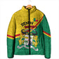 Benin Independence Day August 1 Padded Jacket Coat Of Arms Heritage Raised Fist Flag
