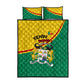 Benin Independence Day August 1 Quilt Bed Set Coat Of Arms Heritage Raised Fist Flag