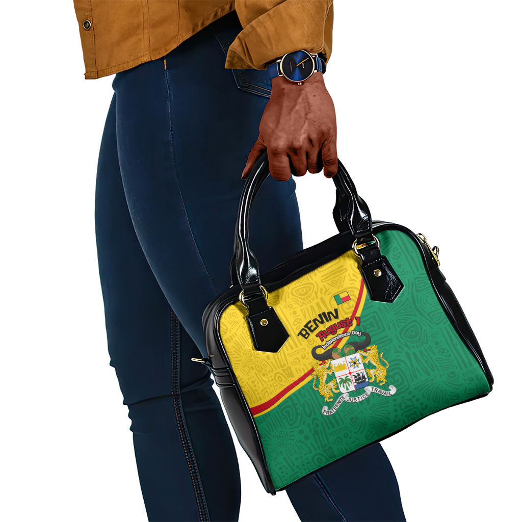 Benin Independence Day August 1 Shoulder Handbag Coat Of Arms Heritage Raised Fist Flag
