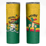 Benin Independence Day August 1 Skinny Tumbler Coat Of Arms Heritage Raised Fist Flag
